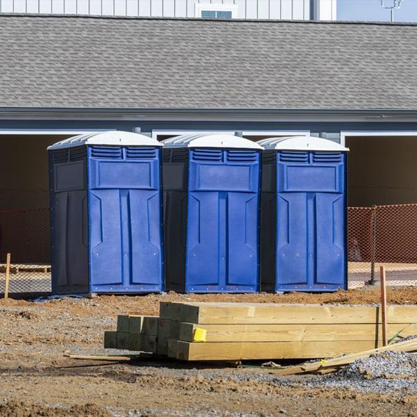 Heavy-duty construction site porta potty in Jackson, Michigan